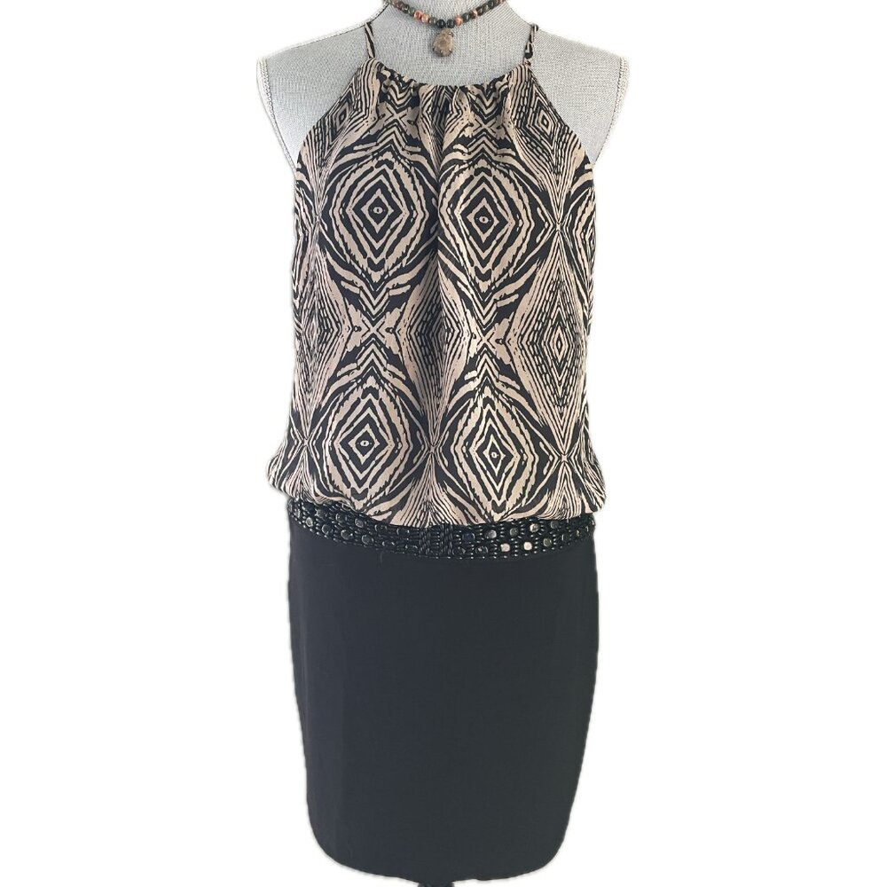 STUNNING y2k Bisou Bisou Drop Waist beaded Dress Size 8 (run small)